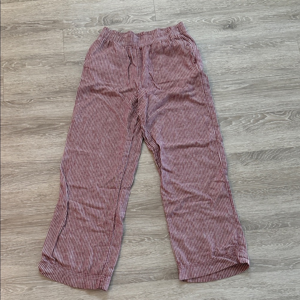 Old Navy High rise wide leg striped linen pants